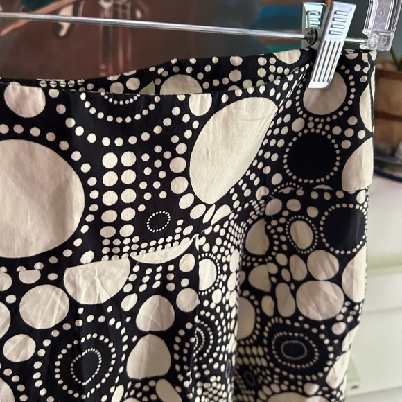 Jacob Y2K Boho Rave Black and White Circle Skater Skirt 5/6 - Picture 10 of 16